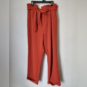 No Boundaries Terracotta Paperbag Waist Pants